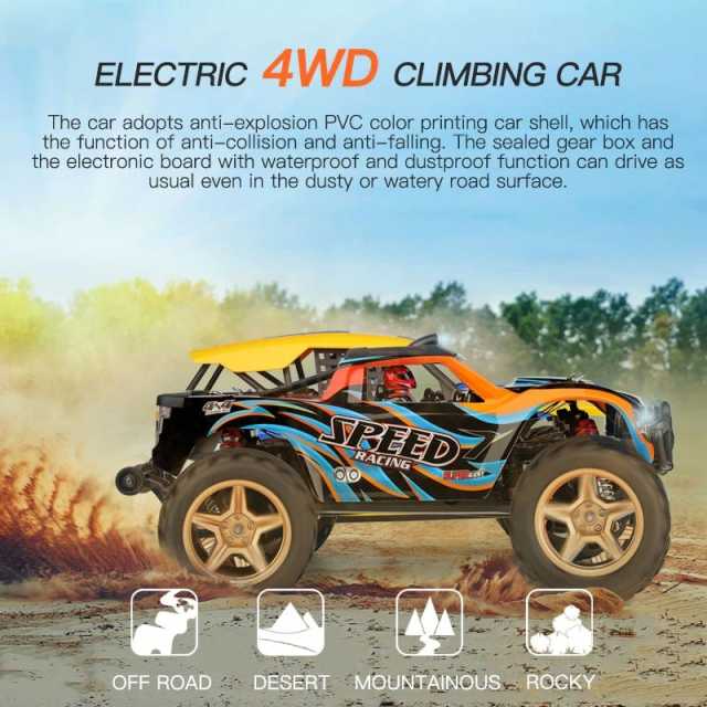 WLtoys 104009 1:10 2.4G Racing Remote Control Car 45KM/H 4WD Large Alloy Electric RC Car