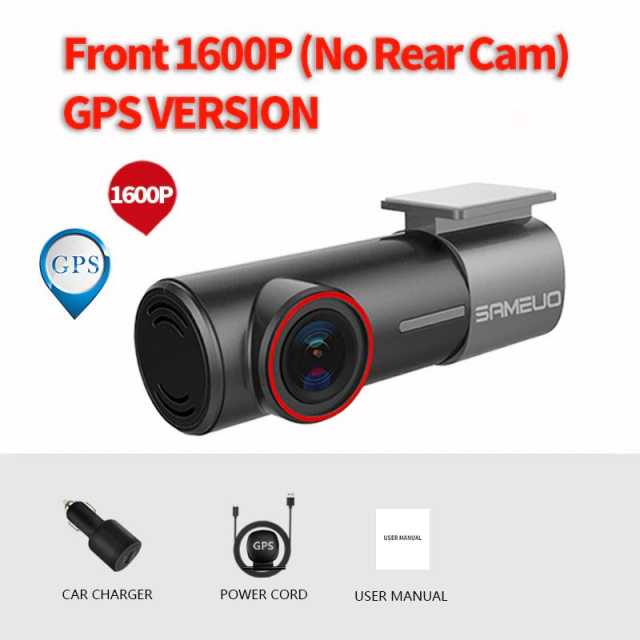 SAMEUO U700 GPS Dash Cam Front and Rear Camera Recorder QHD 1944P Car DVR WiFi Video Recorder