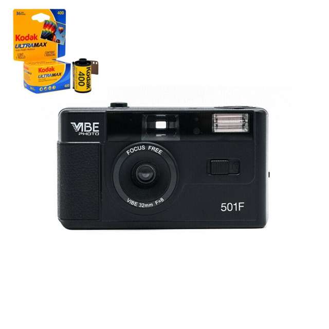 New Vibe Vintage Retro 501F 35mm Reusable Non-Disposable Film Camera