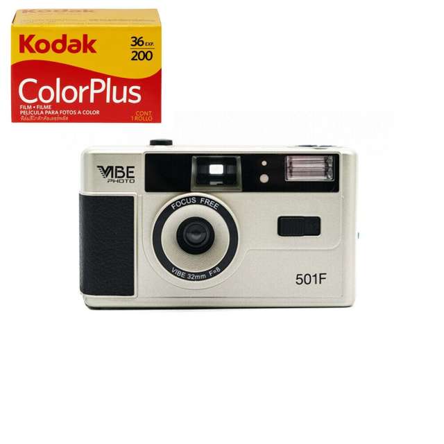 New Vibe Vintage Retro 501F 35mm Reusable Non-Disposable Film Camera