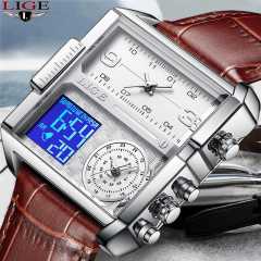2022 LIGE Sports Watch Men Top Luxury Brand Waterproof Analog Military Digital Watches