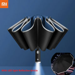 New Xiaomi Folding Light-emitting LED Reverse Umbrella Ten-bones Three-folding Automatic Umbrella
