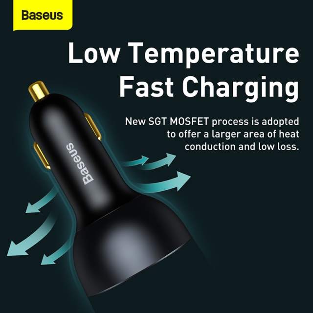 Baseus 160W Car Charger QC 5.0 Fast Quick Charging PPS PD3.0 USB Type C Car Phone Charge