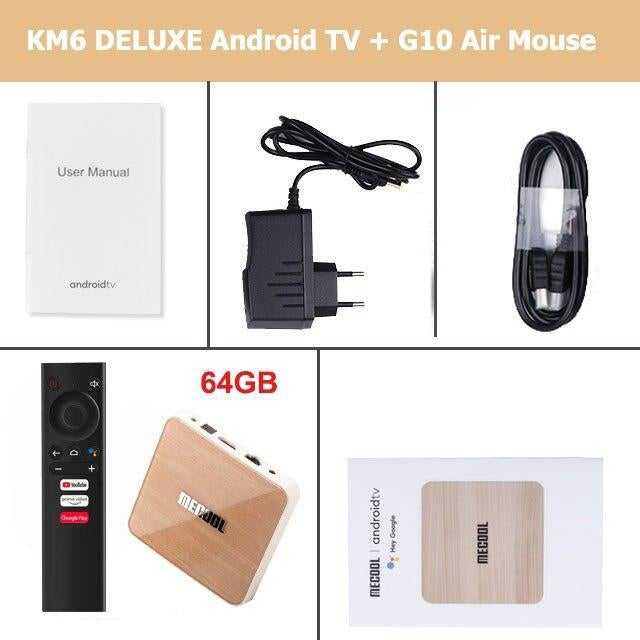 Mecool KM6 deluxe Wifi 6 Amlogic S905X4 Android 10.0 Google Certified 1000M Google Voice TV BOX