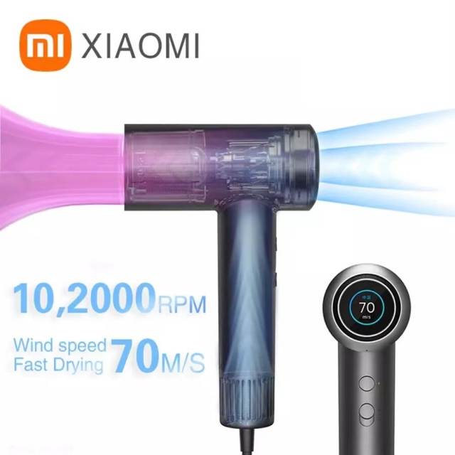 2023 New Xiaomi Mijia H700 High Speed Anion Hair Dryer LCD Screen 70m/s Wind Speed Negative Ion Hair dryer