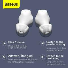 Baseus WM01 Bluetooth 5.0 Earbuds TWS Wireless Earphones with Microphone Headphones