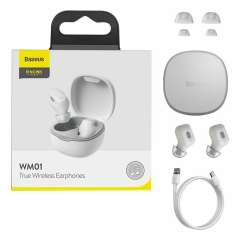 Baseus WM01 Bluetooth 5.0 Earbuds TWS Wireless Earphones with Microphone Headphones