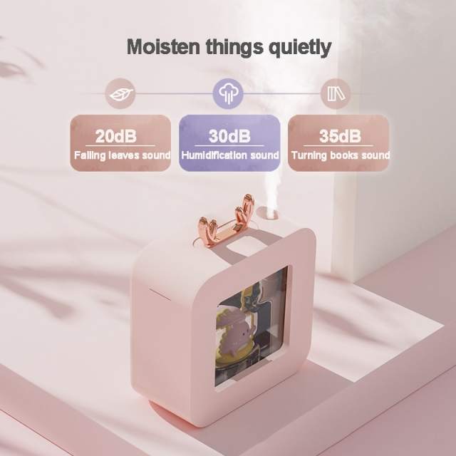 XIaomi Humidifier Portable Aroma Oil Diffuser USB 450ml LED Light Cute Pet Gift Air Humidifier