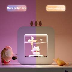 XIaomi Humidifier Portable Aroma Oil Diffuser USB 450ml LED Light Cute Pet Gift Air Humidifier