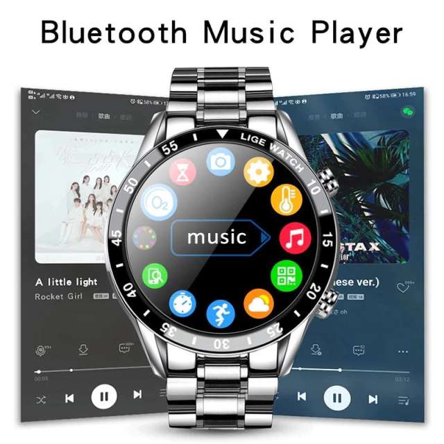 LIGE BW0189 Smart Watch Bluetooth Call Waterproof Sport Fitness Bracelet Smartwatch
