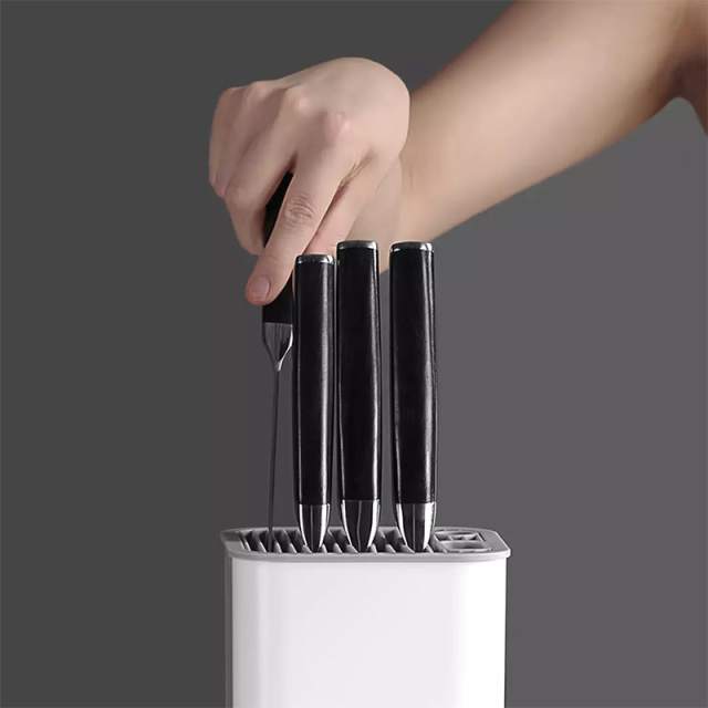 Xiaomi Mijia Huohou Kitchen Knife Stand Tool Holder Multifunctional Tool Holder Knife Block Cooktops Tube Shelf Chromorphous