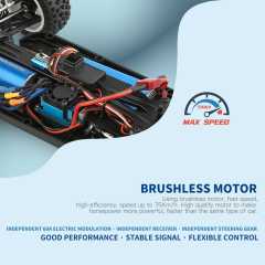 Wltoys 124017 1/12 V2 Brushless E- RC Car 75km/H High Speed Metal Chassis RC Car