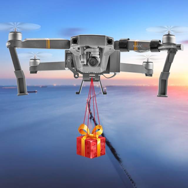 Air Drop Dropping System for DJI Mavic Pro Platinum Drone Remote Thrower Gift Deliver Life Saver Fishing Bait Ring Sender Kits