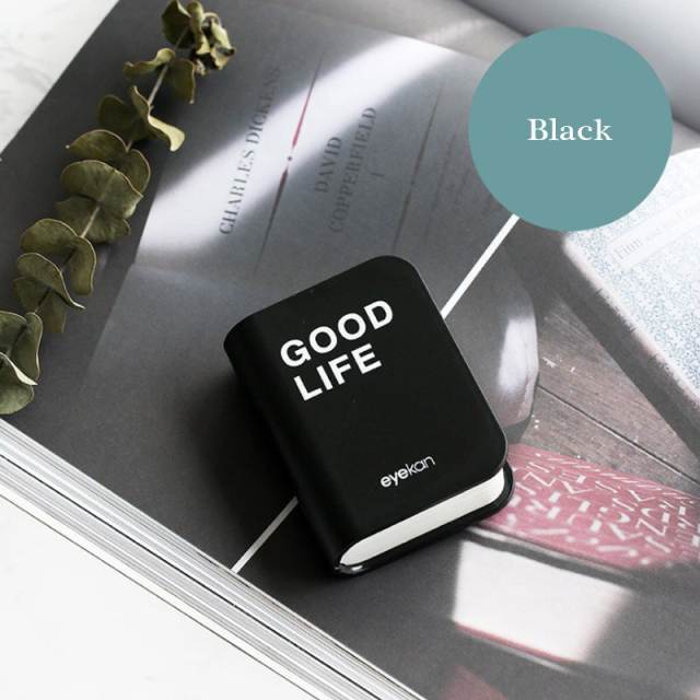 Book shape contact lens case with mirror color contact lens case eye contact lens case travel kit box