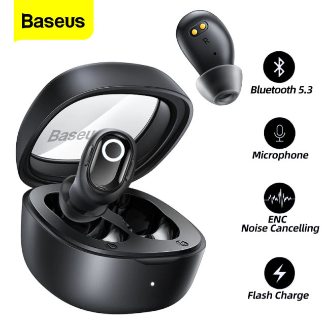 Baseus WM02 TWS Wireless Earphone Bluetooth 5.3 Headphone Headset True Wireless Earbuds