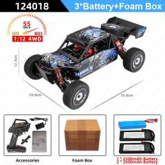 Wltoys 124018 1:12 RC Car 60Km/h 2.4G 4WD High Speed Off-road Crawler RTR Climbing Adults Remote Control Car