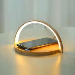 Qi Wireless Charger LED Table Lamp DC5V 10W USB Charging LED Desk Lamp Light Adjustment Table Bedside Lamp
