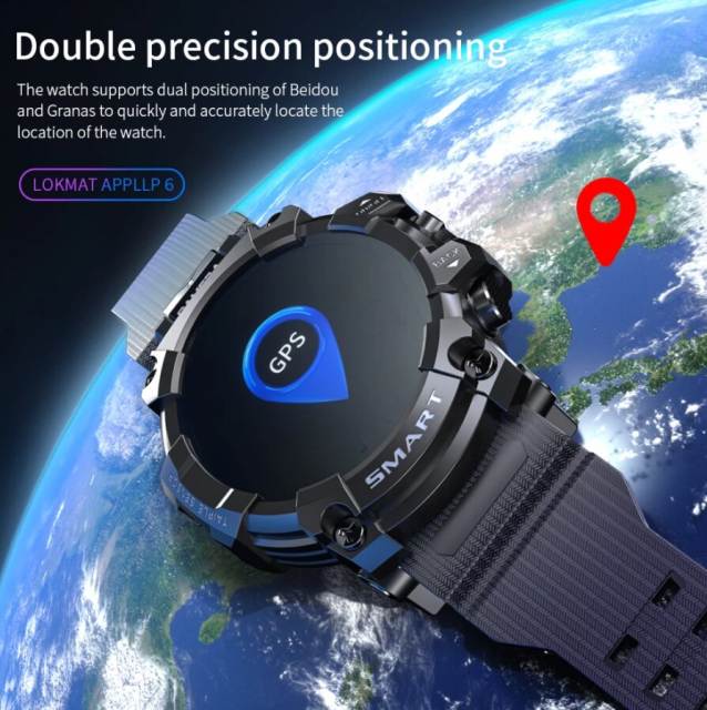 New LOKMAT APPLLP 6 Smart Watch GPS 4G WIFI 1.6'' Bluetooth Sports Watch