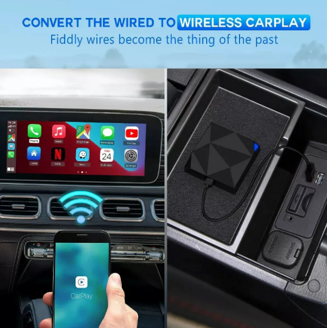 NEW Wireless Free Wire CarPlay USB Adapter Dongle for Apple iOS Car Cavigation Player