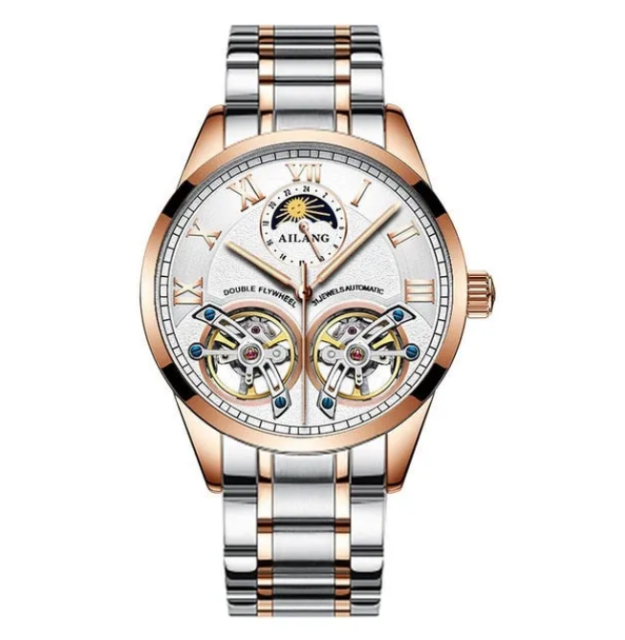 AILANG Original design watch men's double flywheel automatic mechanical watch
