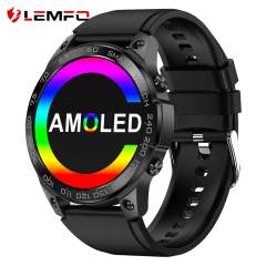SENBONO DM50 NFC Smart Watch Men Amoled HD Screen Bluetooth Call Smartwatch IP68 Waterproof
