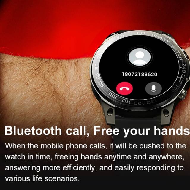 SENBONO DM50 NFC Smart Watch Men Amoled HD Screen Bluetooth Call Smartwatch IP68 Waterproof