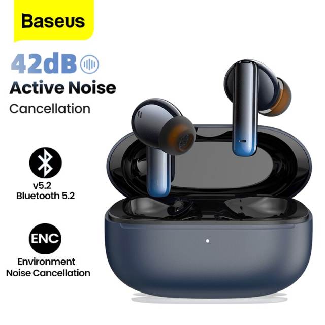 Baseus Storm 1 TWS Wireless Earphones Bluetooth 5.2 Headphones ANC Active Noise Cancelling Earbuds