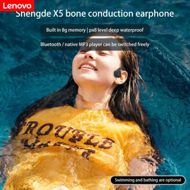 Lenovo X5 Bone Conduction Bluetooth Headphone Wireless Earphone