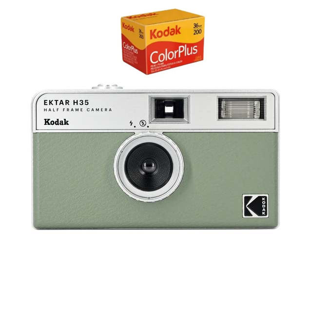 New KODAK EKTAR H35 Half Frame Camera 35mm Film Camera Reusable Film Camera With Flash Light