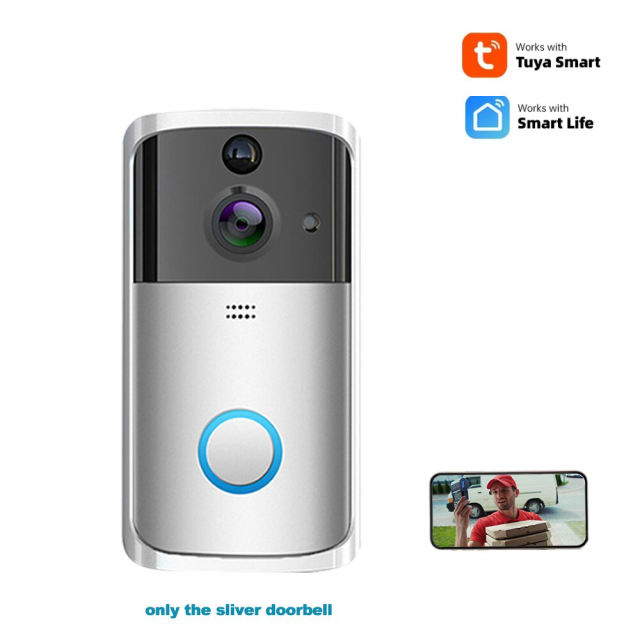 Tuya Smart Home Door Bell Wifi Wireless Video Doorbell Camera 2-Way Intercom Motion Detection Waterproof 720P