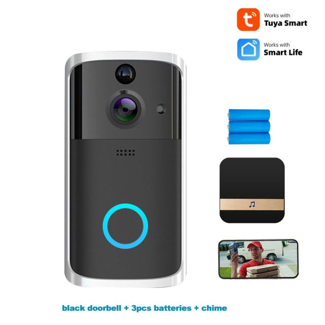 Tuya Smart Home Door Bell Wifi Wireless Video Doorbell Camera 2-Way Intercom Motion Detection Waterproof 720P