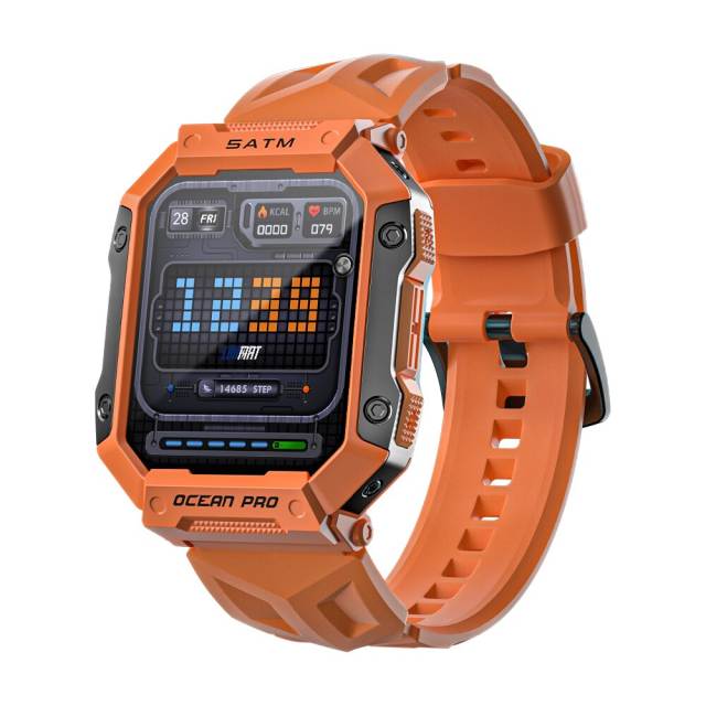 LOKMAT Ocean Pro Sport Smart Watch 5ATM Waterproof Big Full Touch Screen Rugged Smartwatches Fitness Tracker
