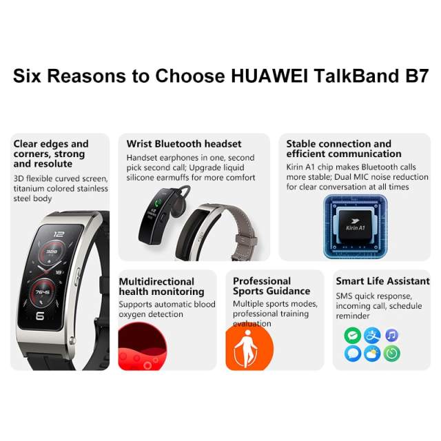 2023 NEW Huawei TalkBand B7 Sports Bracelet Intelligent Bracelet Smart Watches