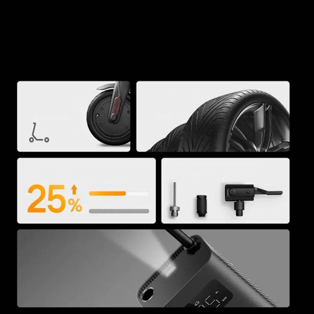  Xiaomi Mijia Air Pump 2 MJCQB06QW Portable Universal Electric  Air Compressor 2 Tire Sensor Mi Treasure Inflatable 2 for Car Bicycle :  Sports & Outdoors