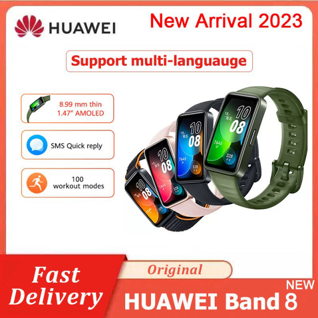 New Original HUAWEI Band 8 Smart Band All-day Blood Oxygen Heart Rate  Smartband
