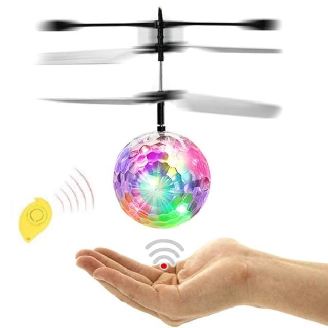 Colourful Mini Drone Shinning LED RC drone Flying Ball Helicopter Light Crystal Ball Induction dron Quadcopter Aircraft kids toys