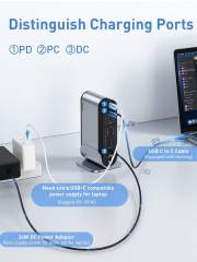 Baseus USB C HUB Type C to Multi HDMI-compatible USB 3.0 with Power Adapter Docking Station