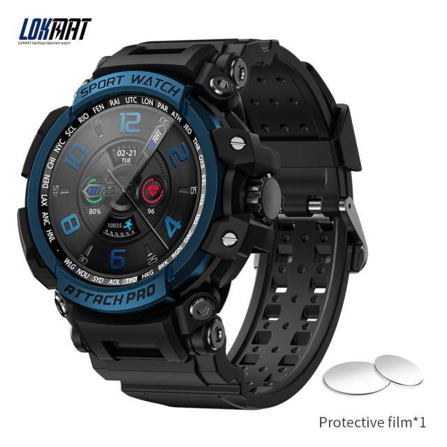 LOKMAT ATTACK Pro Sport Smart Watch Bluetooth Calls Watches 5ATM Waterproof Fitness Tracker Heart Rate Monitor