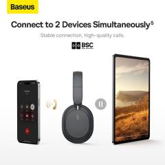 Baseus Bowie D05 Wireless Headphone Earphone Bluetooth 5.3 Headset HiFi Stereo Fones Foldable Wireless Wired Dual Use Headphones