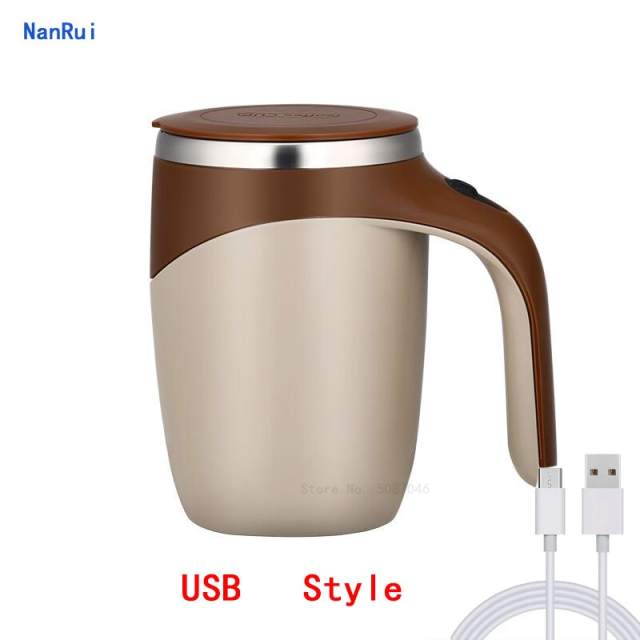 Automatic Self Stirring Magnetic Mug Stainless Steel Temperature Difference Coffee Mixing Cup Blender Smart Mixer Thermal Cup