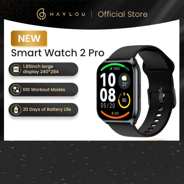 2023 NEW HAYLOU Smart Watch 2 Pro 1.85inch Large Display 100 Sport Modes Smartwatch