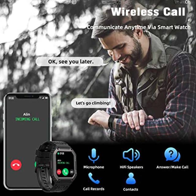 SENBONO Smart Watch Men Big Battery Music Play Fitness Tracker Bluetooth Dial Call Sport Smartwatch