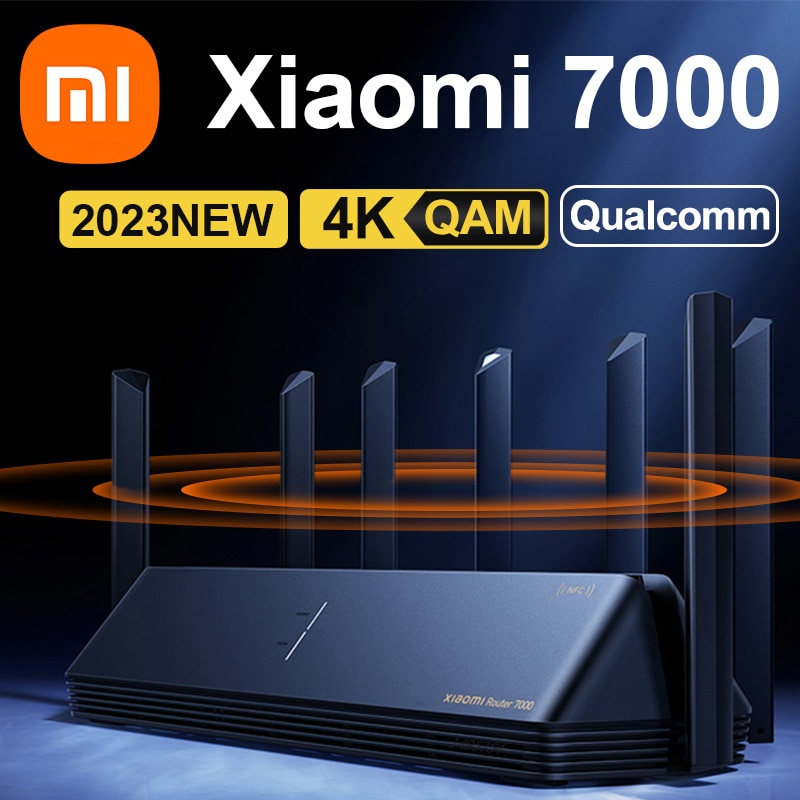 Xiaomi Mi WiFi Router 7000 Wireless Support Update WiFi6 WiFi7 7000M Max  Speed 4 2.5G Dual WAN/LAN Ports USB 3.0 NAS SAMBA MESH