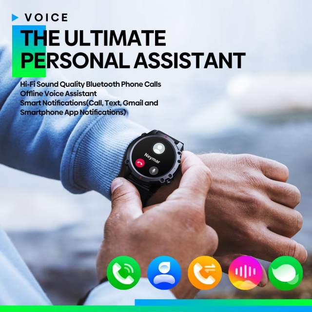 2023 New Zeblaze Vibe 7 Lite Smart Watch Large 1.47'' IPS Display Voice Calling 100+ Sport Modes 24H Health Monitor Smartwatch