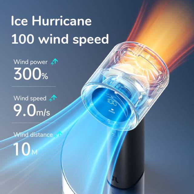 JISULIFE Portable Hand Fan 100 Wind Speeds Mini Bladeless Handheld Fan USB Rechargeable Personal Fans, Electric Eyelash Fan