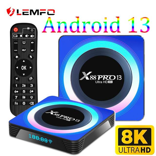 LEMFO TV Box Android 13 8K WIFI 6 RK3528 Quad-Core 4GB 64GB Bluetooth 5.0 Media player