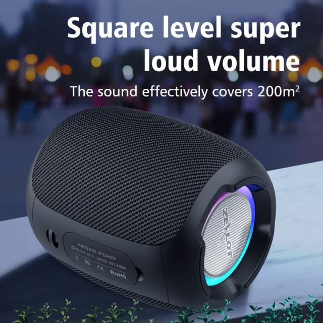 Zealot S53 Mini Bluetooth Speaker Portable Wireless Column Waterproof HIFI Lossless Sound Quality