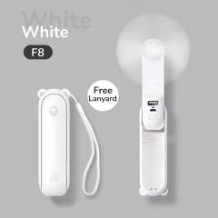 JISULIFE Portable Fan Mini Handheld Fan USB 4800mAh Recharge Hand Held Small Pocket Fan with Power Bank Flashlight Feature