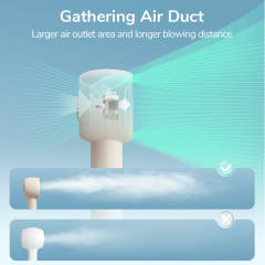 JISULIFE Mini Portable Fan Powerful Trubo Rechargeable Bladeless Fans Ultra-quiet Personal Hand Fan