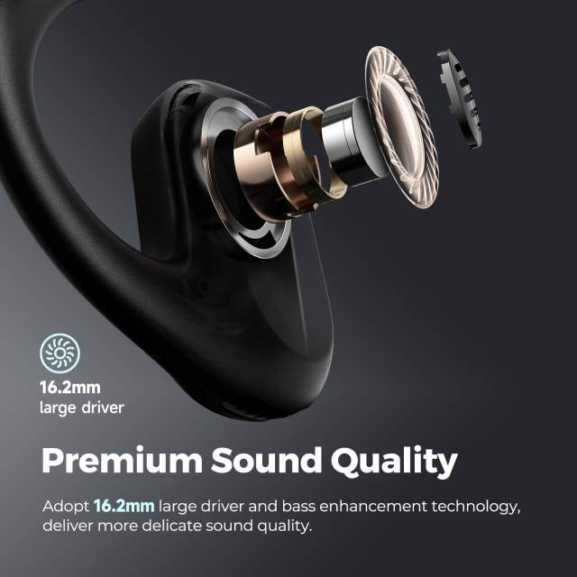 SoundPEATS RunFree Lite Open Ear Headphones  Air Conduction Headset,16.2mm Driver with Headband Bluetooth 5.3 Sports Earphones